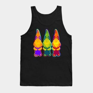 3 Garden Gnomes - Neon Style Painting Tank Top